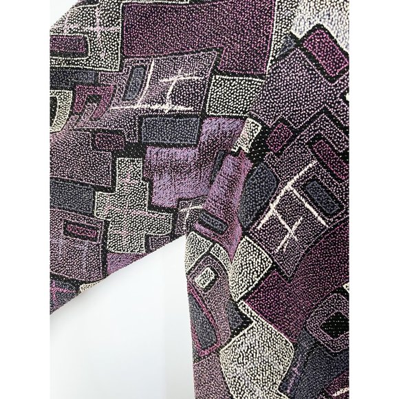 Vintage purple geometric sparkly cardigan - Picture 8 of 9